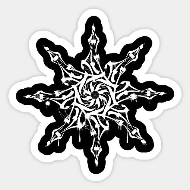 White Halloween mandala Sticker by ngmx